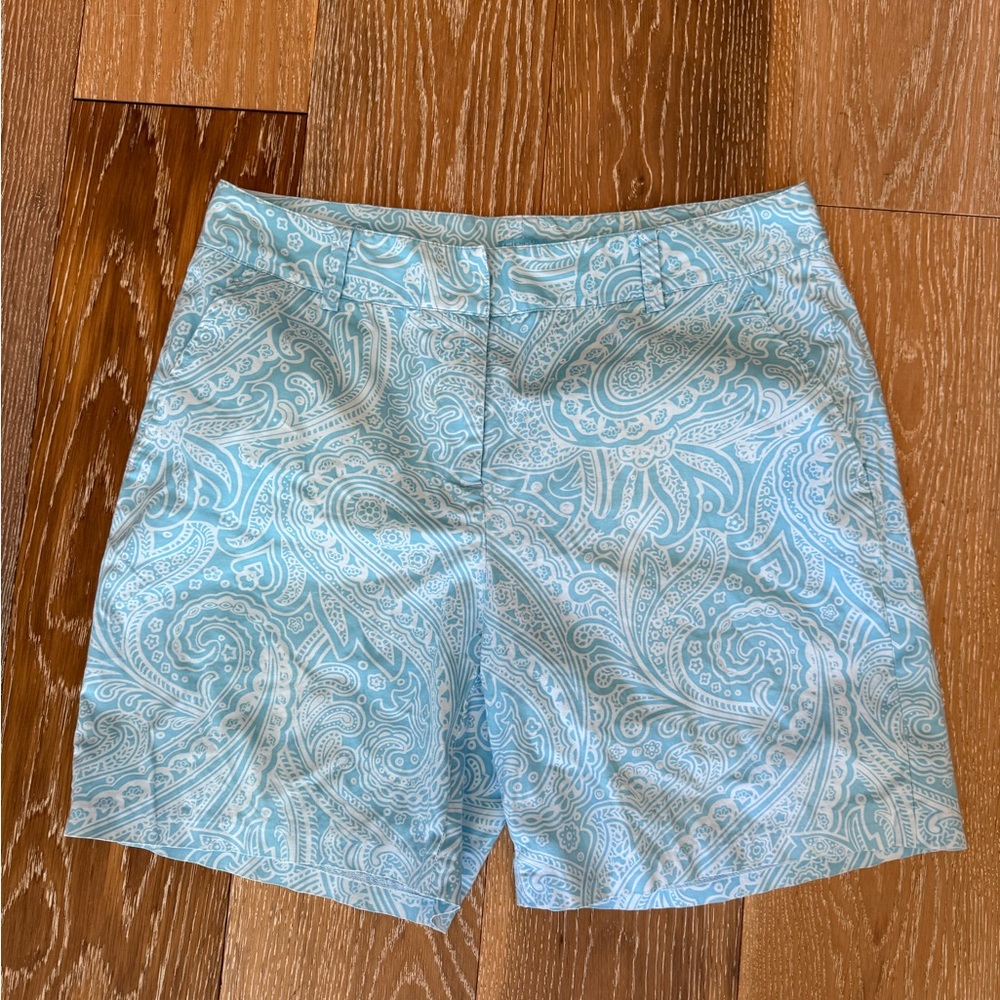 J.McLaughlin Blue Paisley Shorts
